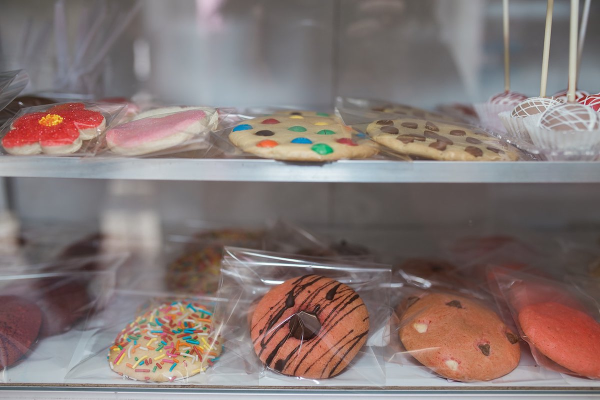 I Heart Costa Mesa: A bakery case of scratch made cookies at Arenas Dream Cakes in Westside Costa Mesa, Orange County, California. (photo: Brandy Young)