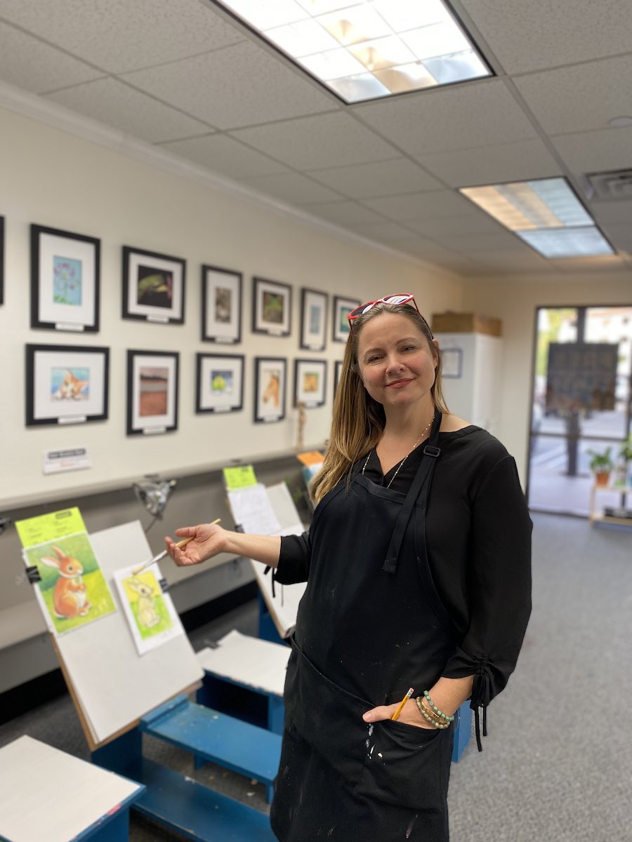 I Heart Costa Mesa: Hilary Key, co-founder and CEO of ArtSteps, teaches art classes from her studio in Costa Mesa, Orange County, California. (photo: Samantha Chagollan)